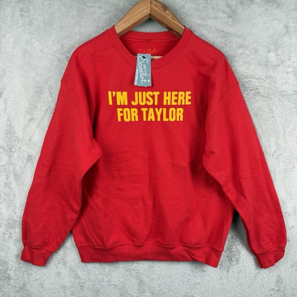 Here For Taylor Sweatshirt Sandlot Womens L Taylor Swift Red Chiefs‎ Kelce NWT